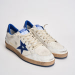 Sneakers uomo Ball Star bianco e blu elettrico GMF00117 F00219810327 GOLDEN GOOSE 