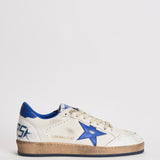 Sneakers uomo Ball Star bianco e blu elettrico GMF00117 F00219810327 GOLDEN GOOSE 