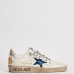 Sneakers uomo Ball Star bianco e blu GMF00117 F00757111660 GOLDEN GOOSE 