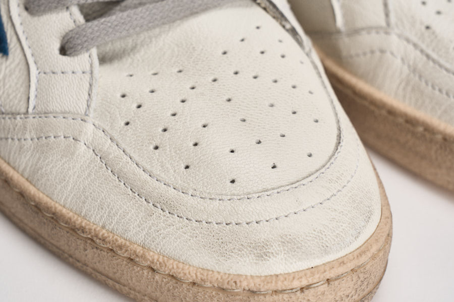 Sneakers uomo Ball Star bianco e blu GMF00117 F00757111660 GOLDEN GOOSE 