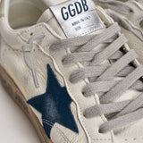 Sneakers uomo Ball Star bianco e blu GMF00117 F00757111660 GOLDEN GOOSE 