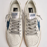 Sneakers uomo Ball Star bianco e blu GMF00117 F00757111660 GOLDEN GOOSE 