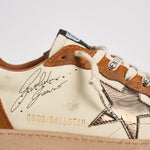 Sneakers uomo Ball Star panna e marrone GMF00117 F00872083405 GOLDEN GOOSE 