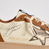 Sneakers uomo Ball Star panna e marrone GMF00117 F00872083405 GOLDEN GOOSE 