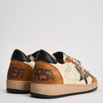 Sneakers uomo Ball Star panna e marrone GMF00117 F00872083405 GOLDEN GOOSE 