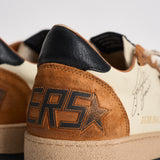 Sneakers uomo Ball Star panna e marrone GMF00117 F00872083405 GOLDEN GOOSE 