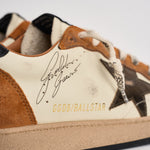 Sneakers uomo Ball Star panna e marrone GMF00117 F00872083405 GOLDEN GOOSE 
