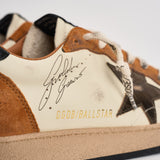 Sneakers uomo Ball Star panna e marrone GMF00117 F00872083405 GOLDEN GOOSE 