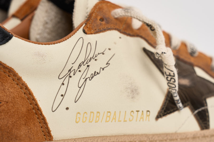 Sneakers uomo Ball Star panna e marrone GMF00117 F00872083405 GOLDEN GOOSE 
