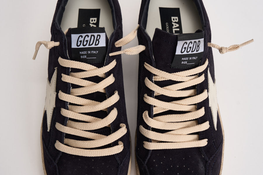 Sneakers uomo Ball Star in suede blu navy GMF00117 F00872150789 GOLDEN GOOSE 