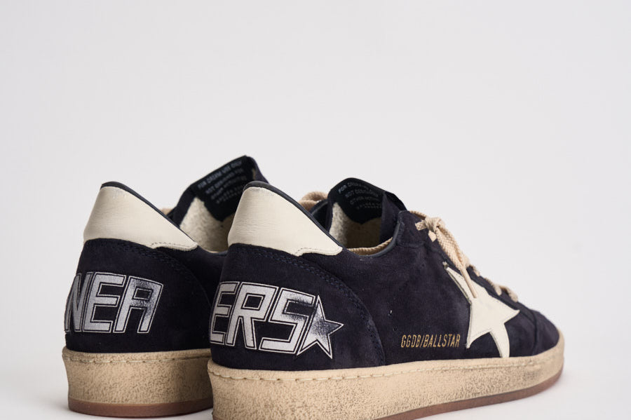 Sneakers uomo Ball Star in suede blu navy GMF00117 F00872150789 GOLDEN GOOSE 