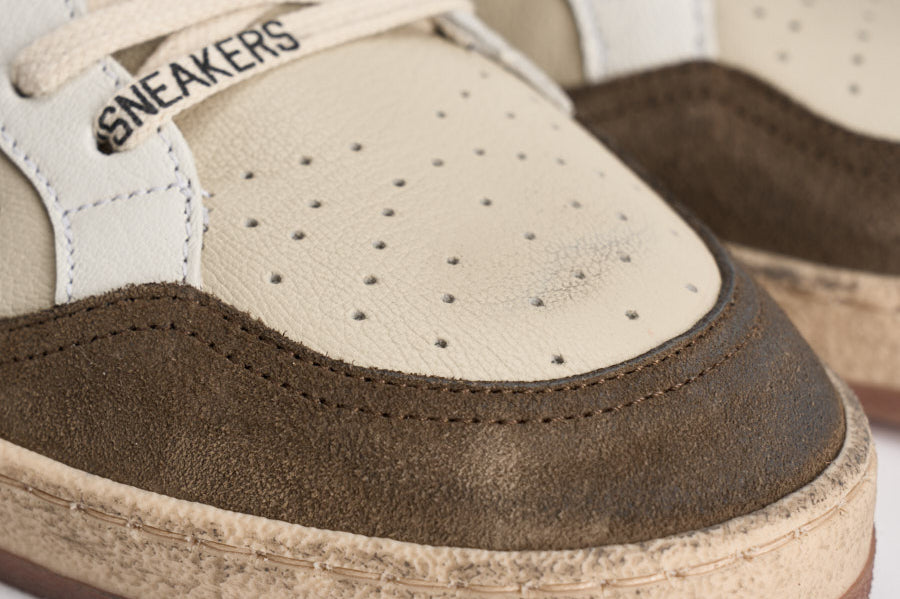 Sneakers uomo Ball Star beige e tortora GMF00117 F00872283406 GOLDEN GOOSE 