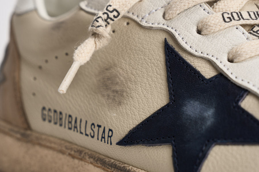 Sneakers uomo Ball Star beige e tortora GMF00117 F00872283406 GOLDEN GOOSE 