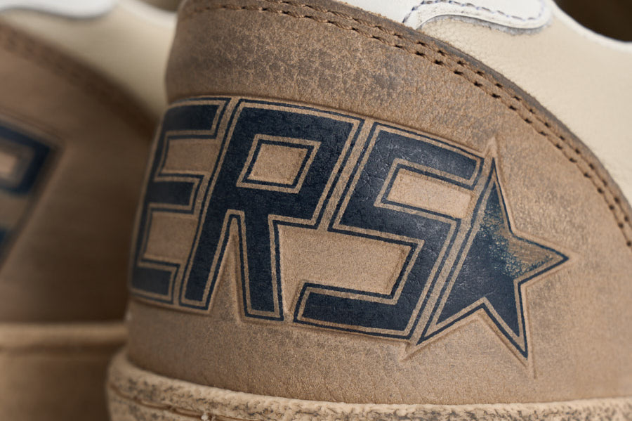 Sneakers uomo Ball Star beige e tortora GMF00117 F00872283406 GOLDEN GOOSE 