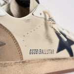 Sneakers uomo Ball Star beige e tortora GMF00117 F00872283406 GOLDEN GOOSE 