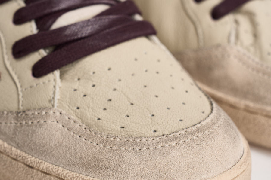 Sneakers uomo Ball Star panna e bordeaux GMF00117 F00873515985 GOLDEN GOOSE 