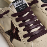 Sneakers uomo Ball Star panna e bordeaux GMF00117 F00873515985 GOLDEN GOOSE 