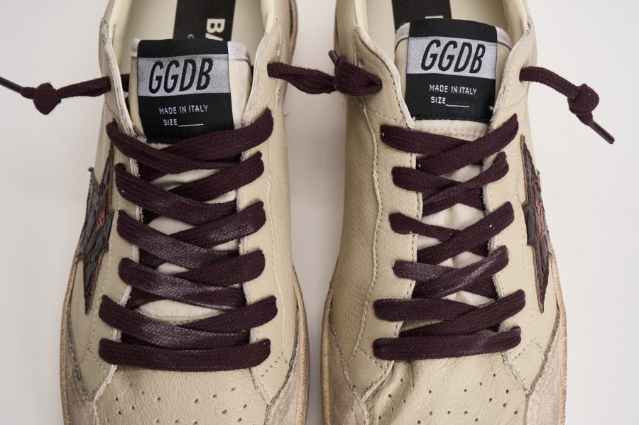 Sneakers uomo Ball Star panna e bordeaux GMF00117 F00873515985 GOLDEN GOOSE 