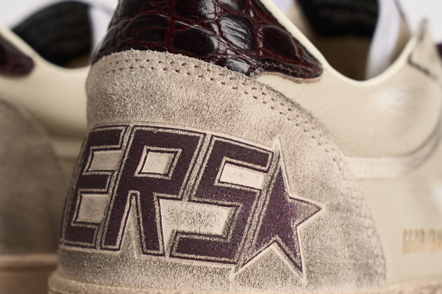 Sneakers uomo Ball Star panna e bordeaux GMF00117 F00873515985 GOLDEN GOOSE 