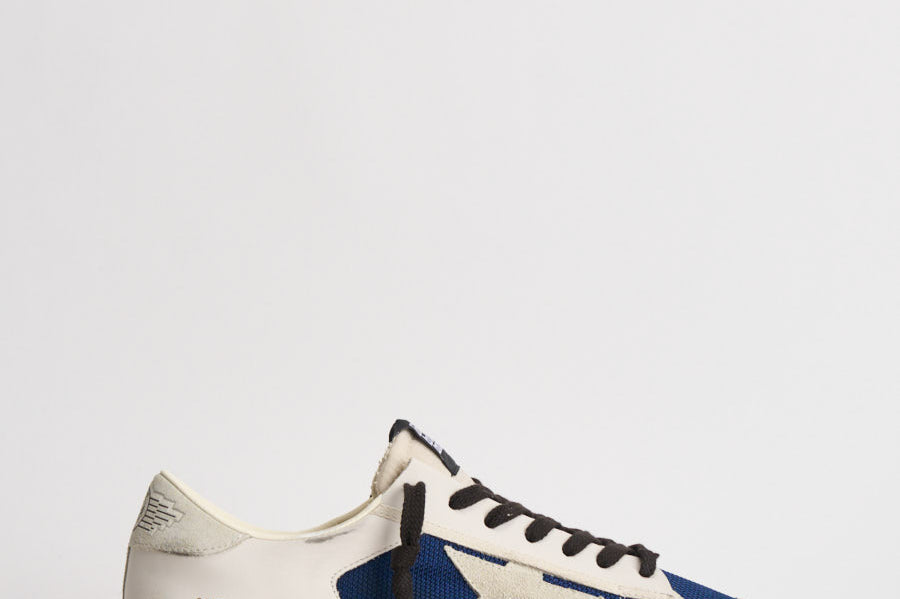 Sneakers uomo Stardan bianche e blu GMF00128 F00875951137 GOLDEN GOOSE 