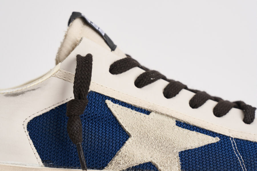 Sneakers uomo Stardan bianche e blu GMF00128 F00875951137 GOLDEN GOOSE 