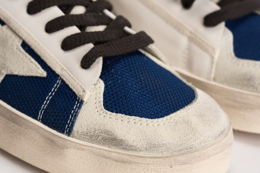 Sneakers uomo Stardan bianche e blu GMF00128 F00875951137 GOLDEN GOOSE 