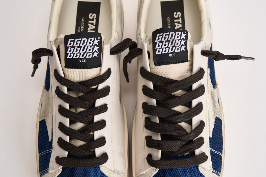 Sneakers uomo Stardan bianche e blu GMF00128 F00875951137 GOLDEN GOOSE 