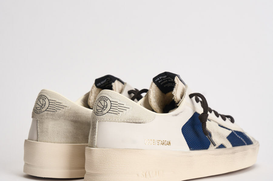 Sneakers uomo Stardan bianche e blu GMF00128 F00875951137 GOLDEN GOOSE 