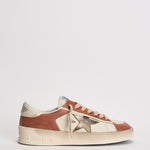 Sneakers uomo bianco e rosso mattone GMF00479 F00852612488 GOLDEN GOOSE 