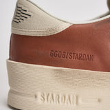 Sneakers uomo bianco e rosso mattone GMF00479 F00852612488 GOLDEN GOOSE 