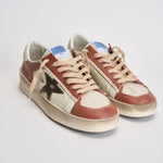 Sneakers uomo bianco e rosso mattone GMF00479 F00852612488 GOLDEN GOOSE 