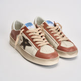 Sneakers uomo bianco e rosso mattone GMF00479 F00852612488 GOLDEN GOOSE 