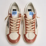 Sneakers uomo bianco e rosso mattone GMF00479 F00852612488 GOLDEN GOOSE 