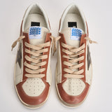 Sneakers uomo bianco e rosso mattone GMF00479 F00852612488 GOLDEN GOOSE 