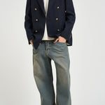 Blazer uomo doppiopetto blu GMP00835 P00061950486 GOLDEN GOOSE 