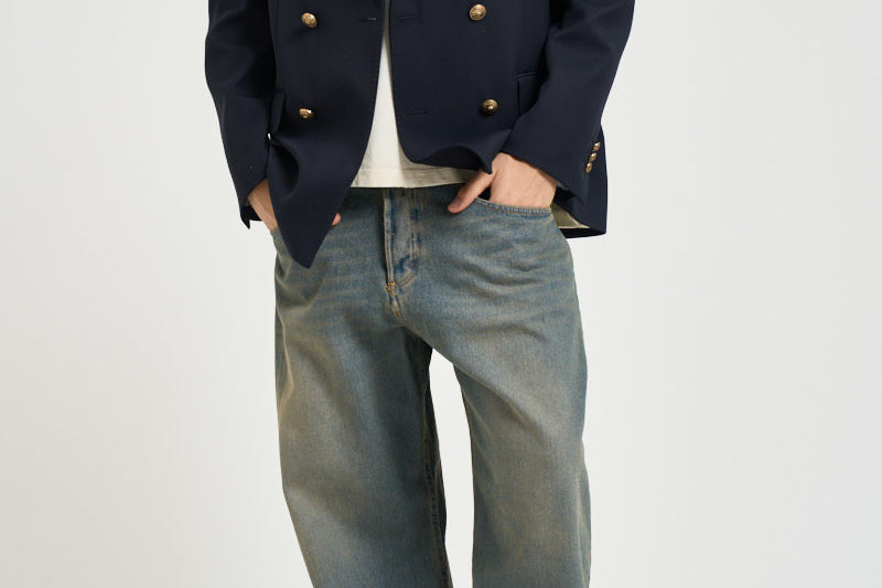 Blazer uomo doppiopetto blu GMP00835 P00061950486 GOLDEN GOOSE 