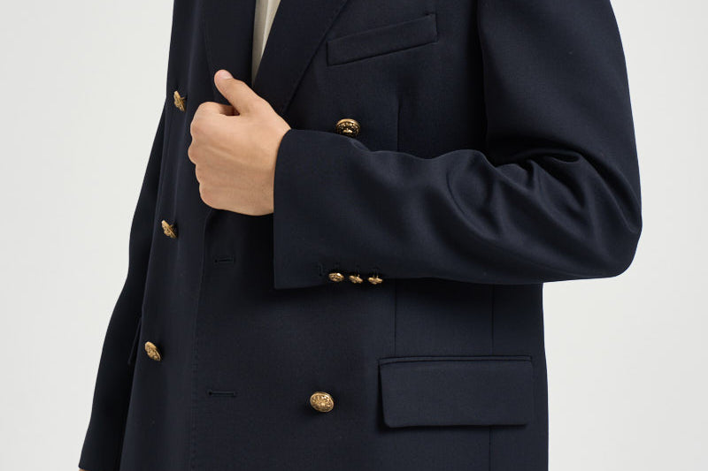 Blazer uomo doppiopetto blu GMP00835 P00061950486 GOLDEN GOOSE 