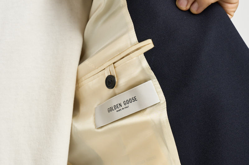Blazer uomo doppiopetto blu GMP00835 P00061950486 GOLDEN GOOSE 
