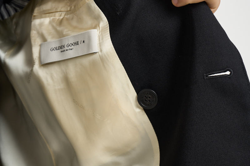 Blazer uomo doppiopetto nero GMP00835 P00152190100 GOLDEN GOOSE 