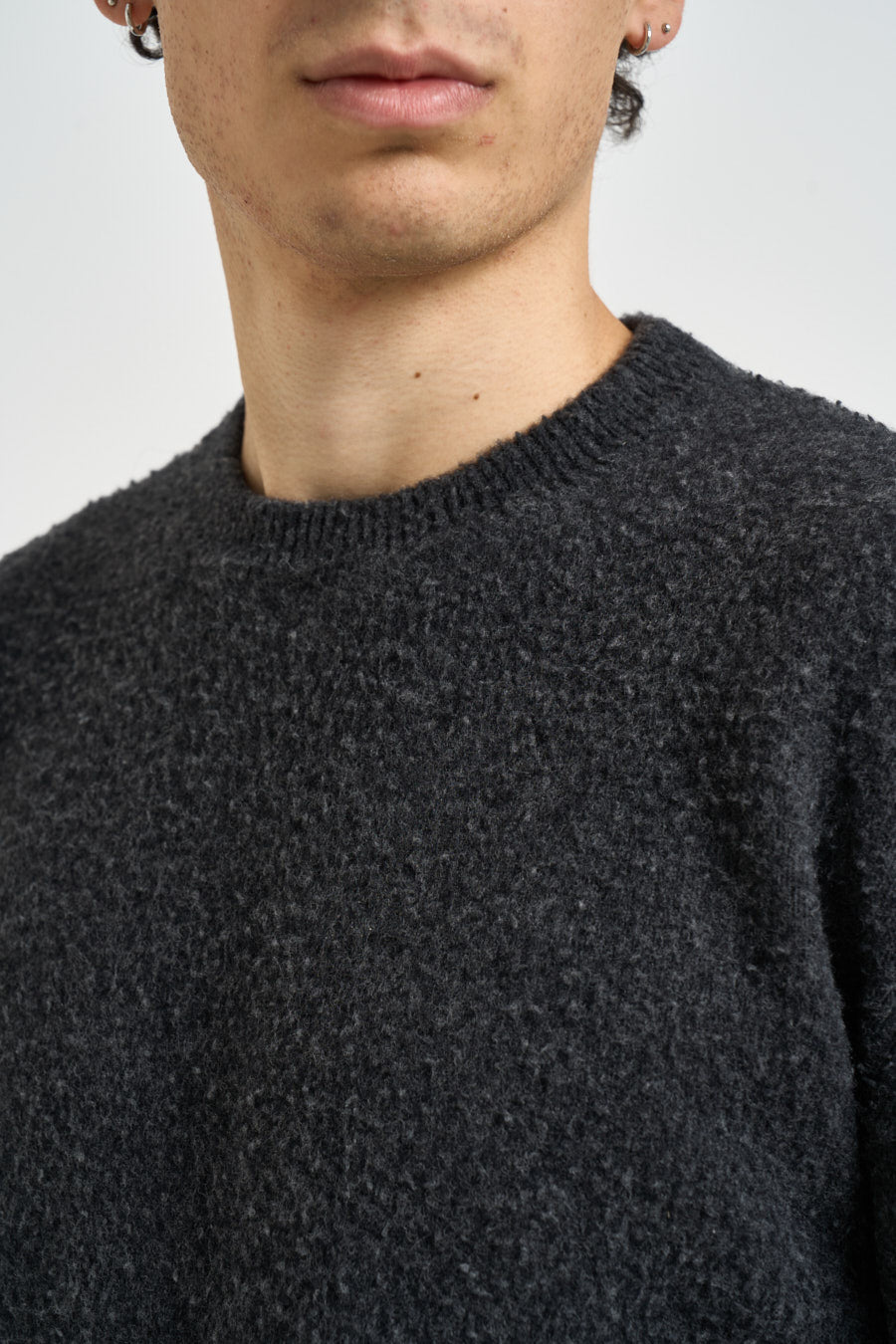 Maglia uomo girocollo grigio antracite GMP00841 P00267060100 GOLDEN GOOSE 