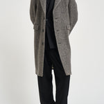 Cappotto uomo lungo grigio e beige GMP00986 P00061681173 GOLDEN GOOSE 