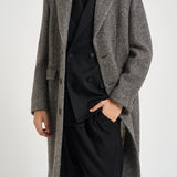 Cappotto uomo lungo grigio e beige GMP00986 P00061681173 GOLDEN GOOSE 