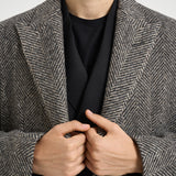 Cappotto uomo lungo grigio e beige GMP00986 P00061681173 GOLDEN GOOSE 