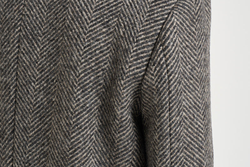Cappotto uomo lungo grigio e beige GMP00986 P00061681173 GOLDEN GOOSE 
