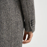 Cappotto uomo lungo grigio e beige GMP00986 P00061681173 GOLDEN GOOSE 