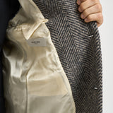 Cappotto uomo lungo grigio e beige GMP00986 P00061681173 GOLDEN GOOSE 