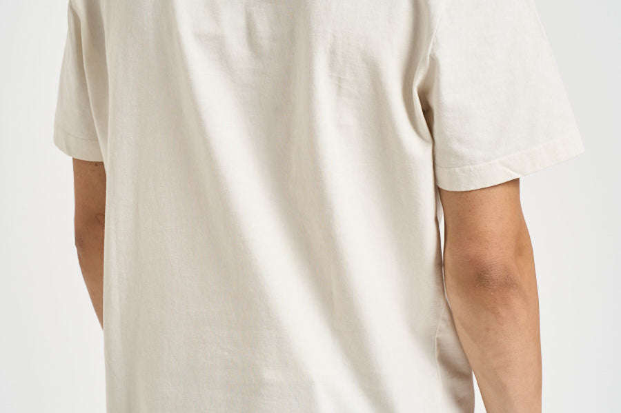 T-shirt uomo girocollo con scritte panna GMP01220 P00261911560 GOLDEN GOOSE 