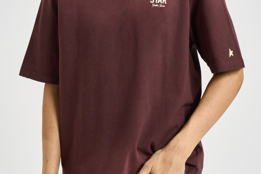 T-shirt uomo girocollo vino GUP017873 P00242040233 GOLDEN GOOSE 