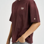 T-shirt uomo girocollo vino GUP017873 P00242040233 GOLDEN GOOSE 