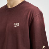 T-shirt uomo girocollo vino GUP017873 P00242040233 GOLDEN GOOSE 